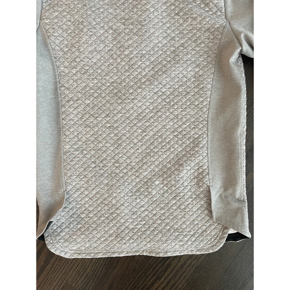 Mens Reebok gray black color block quilted zip sweater small - Picture 4 of 6
